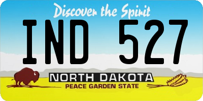 ND license plate IND527