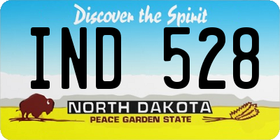 ND license plate IND528
