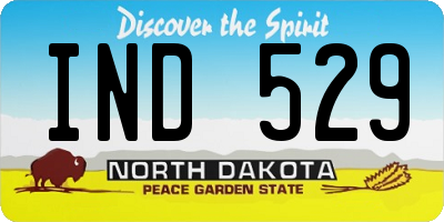 ND license plate IND529