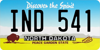 ND license plate IND541