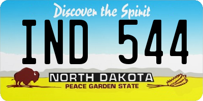 ND license plate IND544