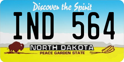 ND license plate IND564