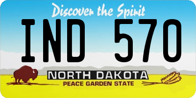 ND license plate IND570