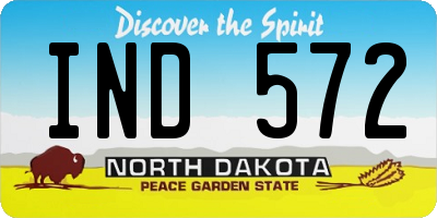 ND license plate IND572