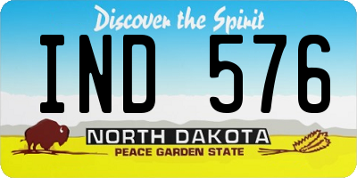 ND license plate IND576