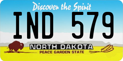 ND license plate IND579