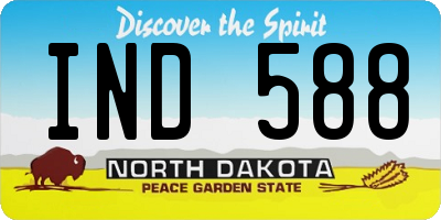 ND license plate IND588