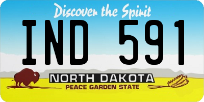 ND license plate IND591