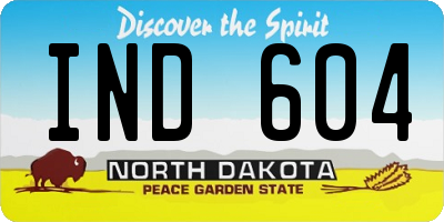 ND license plate IND604