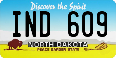 ND license plate IND609