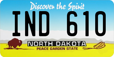 ND license plate IND610