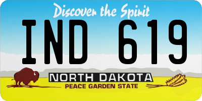 ND license plate IND619