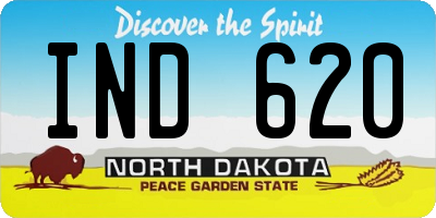 ND license plate IND620