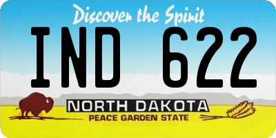 ND license plate IND622