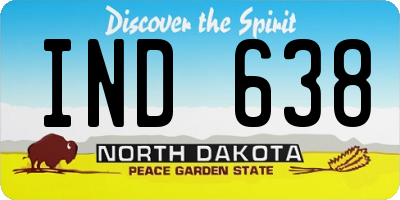 ND license plate IND638