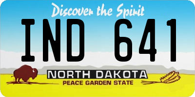 ND license plate IND641