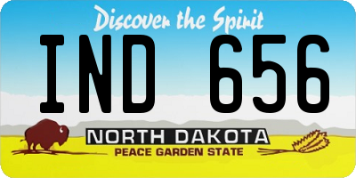 ND license plate IND656
