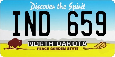 ND license plate IND659