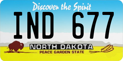 ND license plate IND677