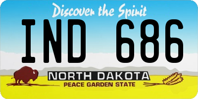 ND license plate IND686