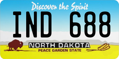 ND license plate IND688