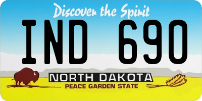 ND license plate IND690
