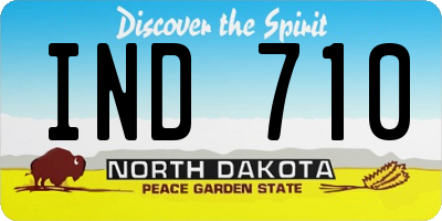 ND license plate IND710