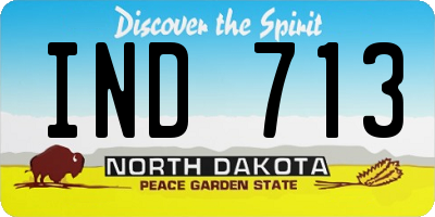 ND license plate IND713