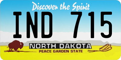 ND license plate IND715