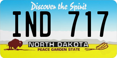 ND license plate IND717