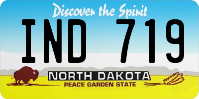 ND license plate IND719