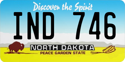ND license plate IND746