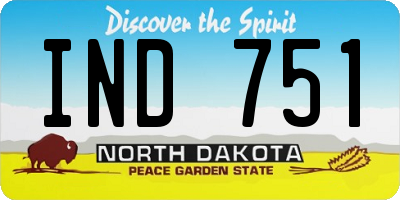 ND license plate IND751