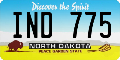 ND license plate IND775