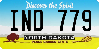 ND license plate IND779