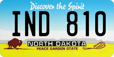 ND license plate IND810