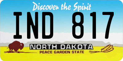 ND license plate IND817
