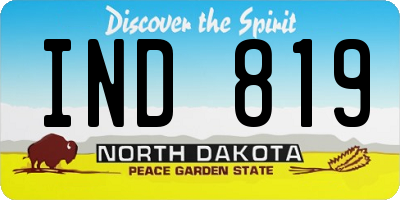 ND license plate IND819