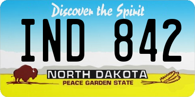 ND license plate IND842