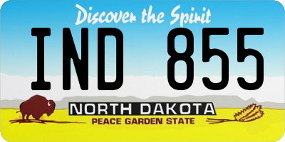 ND license plate IND855