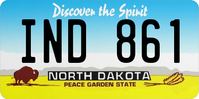 ND license plate IND861