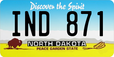 ND license plate IND871