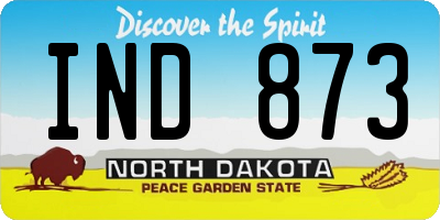 ND license plate IND873