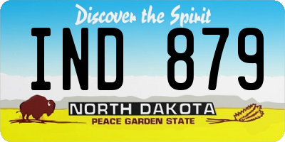 ND license plate IND879