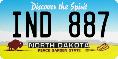 ND license plate IND887