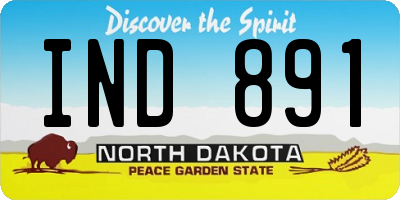 ND license plate IND891