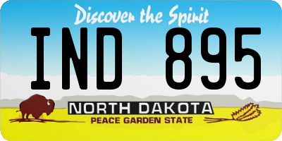 ND license plate IND895