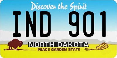 ND license plate IND901