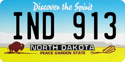ND license plate IND913
