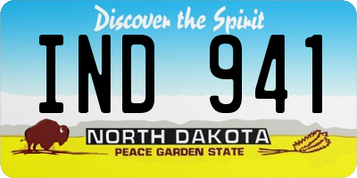 ND license plate IND941